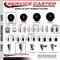 Service Caster 3'' Soft Rubber Wheel Swivel 7/8'' Square Stem Caster Set 2 Brakes, 4PK SCC-SQ20S314-SRS-PLB-78-2-S-2 - alternate 2